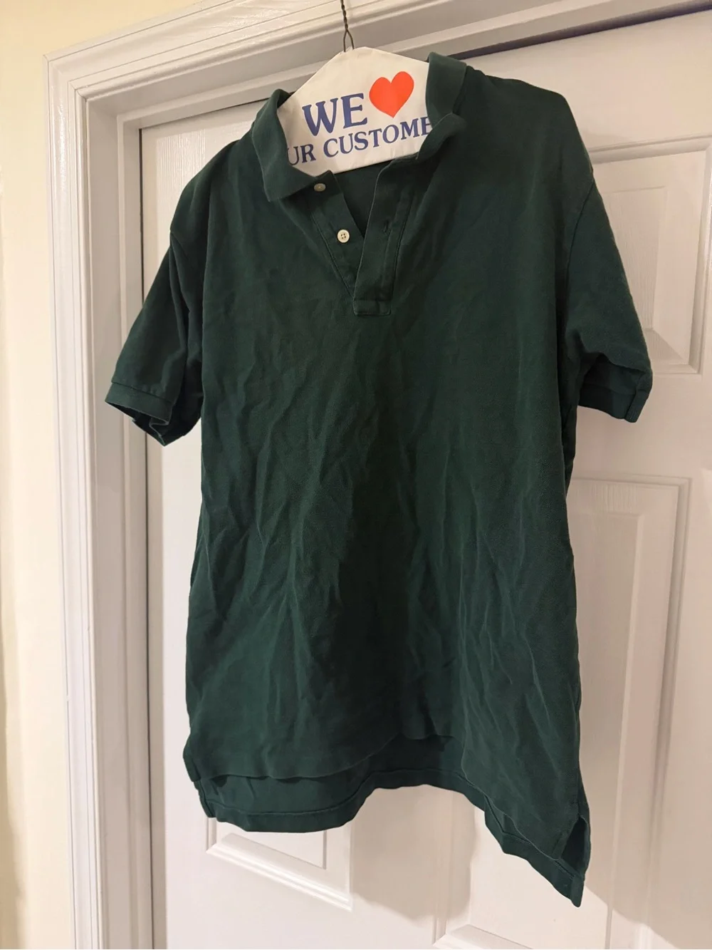 J. Crew Deep Green Short Sleeve Polo Shirt